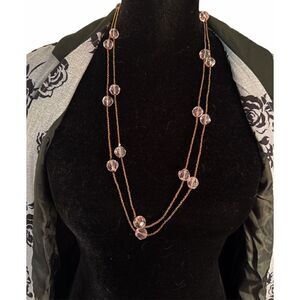 Vintage Long, Long Necklace with Beads 58” total length.
